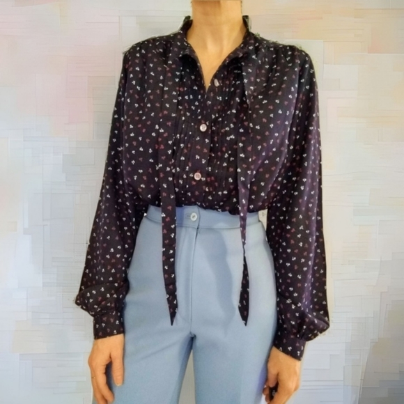 Vtg Evan Picone Blouse - Picture 2 of 13